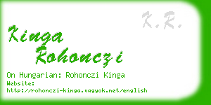 kinga rohonczi business card